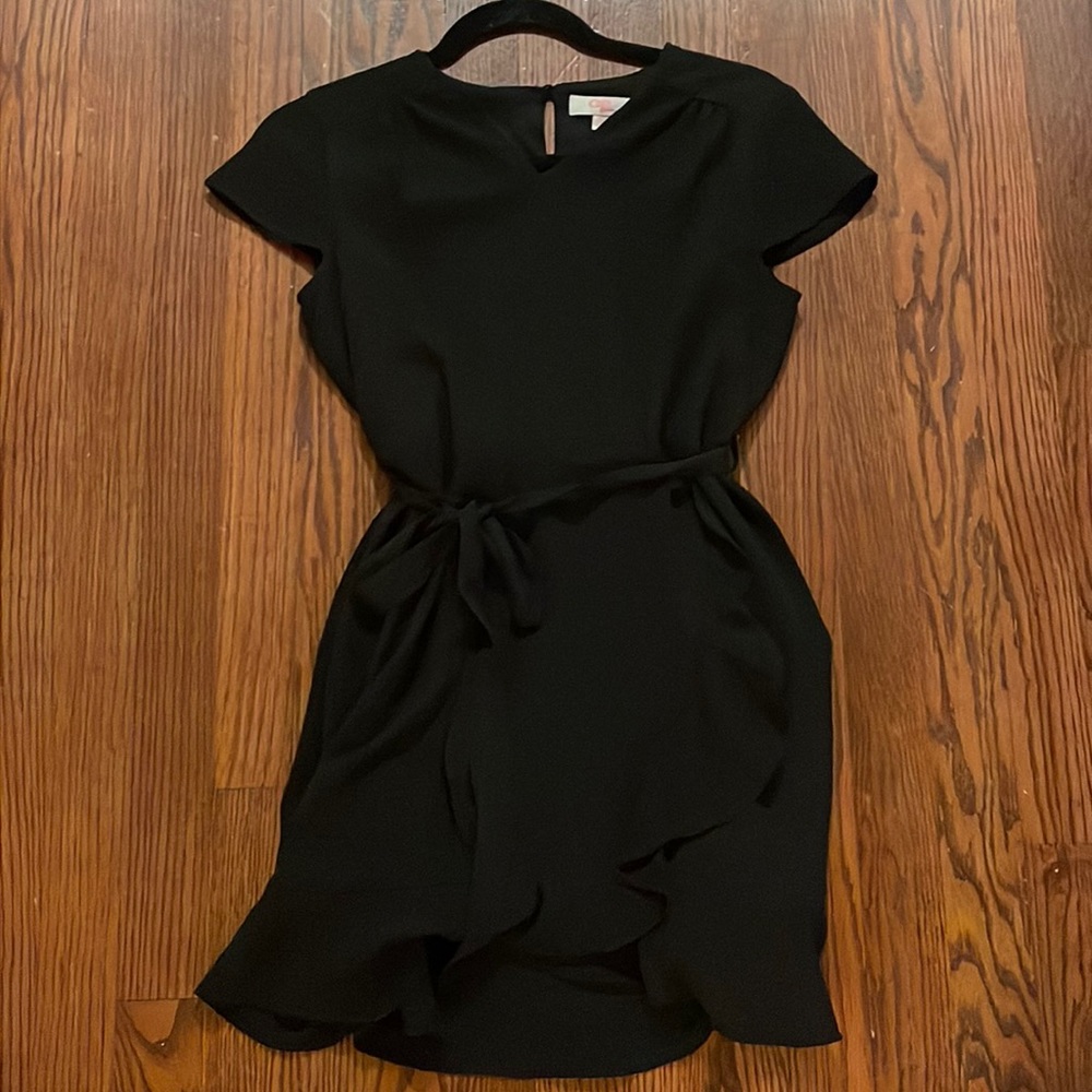 GB girls black ruffle dress